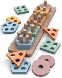 Wooden Sorting and Stacking Toy